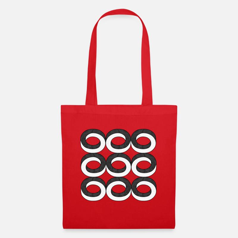 Optical Illusion Circles Texture - Tote Bag - red
