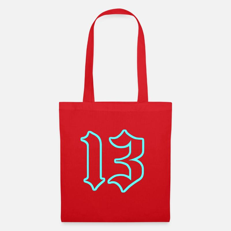 Neon Gothic 13 Outline - Stoffbeutel - Rot