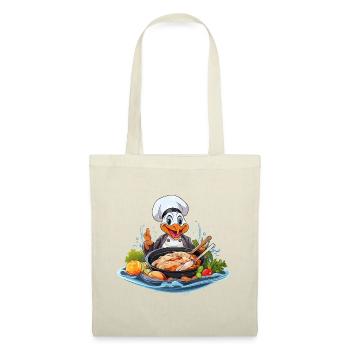 Duck chef cooking colorful stew - Tote Bag - red - Front