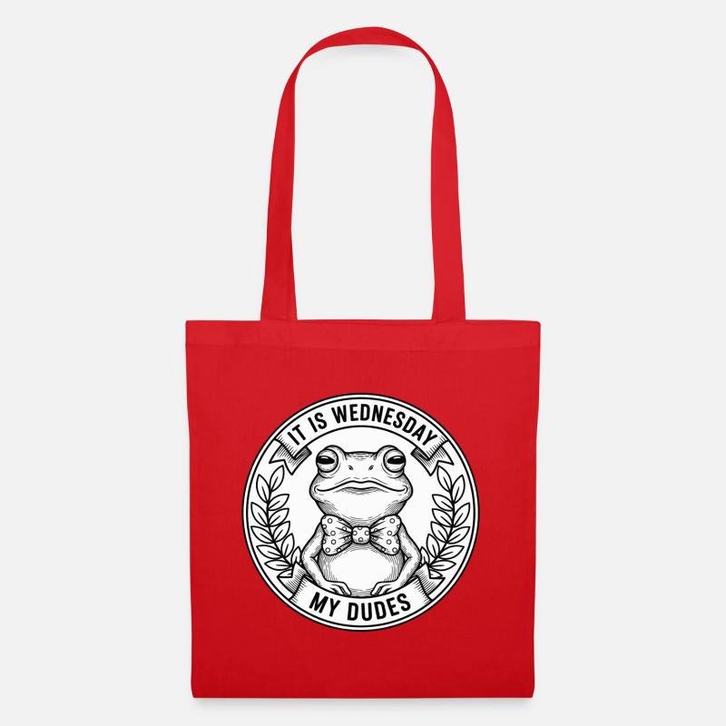Mittwoch-Frosch-Fliege-Logo - Stoffbeutel - Rot