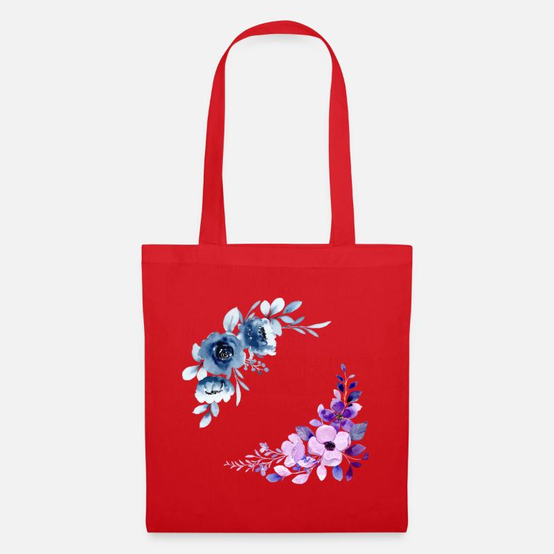 2 floral bouquets - Tote Bag - red