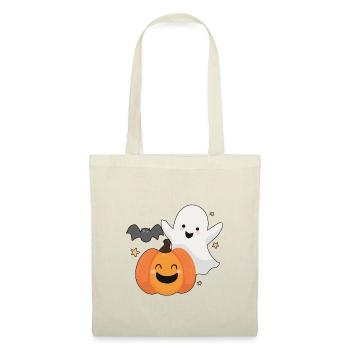 Fantôme, citrouille et chauve-souris amusants - Sac en tissu - rouge - Devant