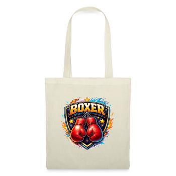 Combative boxing logo with gloves - Tote Bag - red - Front