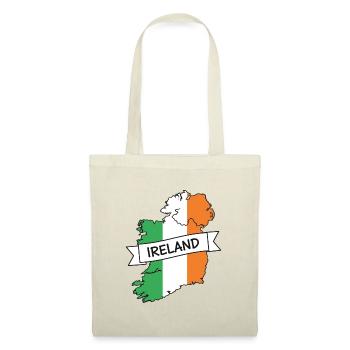 Irland-Karten-Trikolore-Band - Stoffbeutel - Rot - Vorne