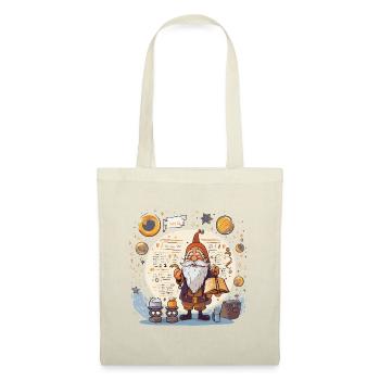 Gnome de l’Espace avec Grimoire - Sac en tissu - rouge - Devant