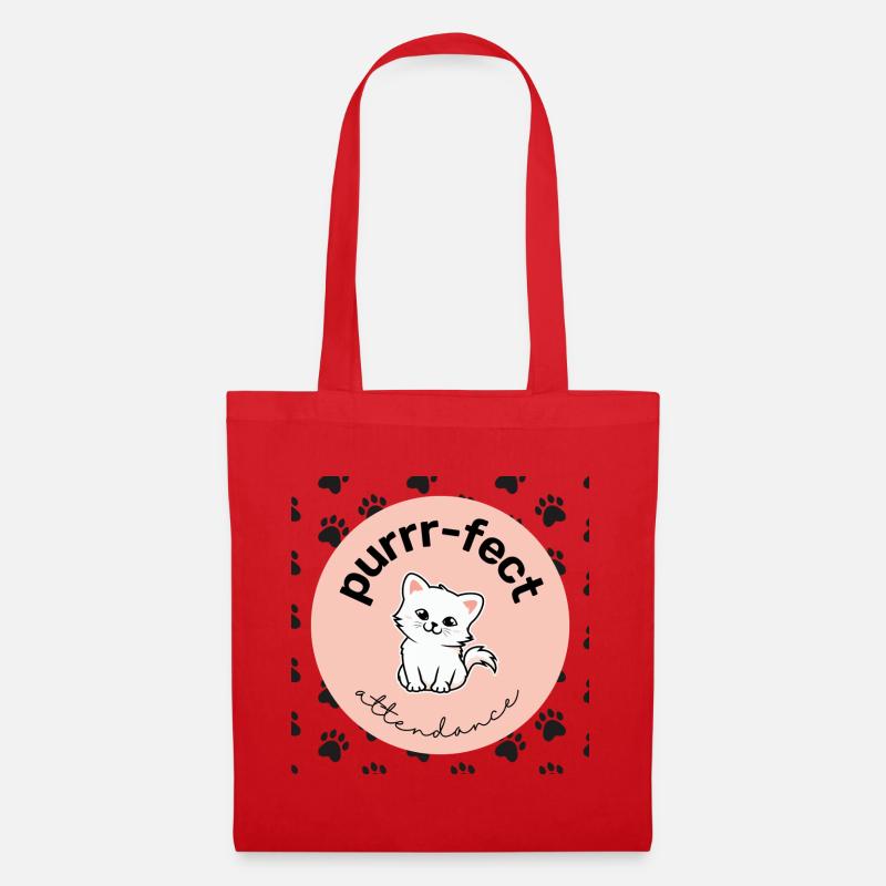 Soft Purr Design - Tote Bag - red