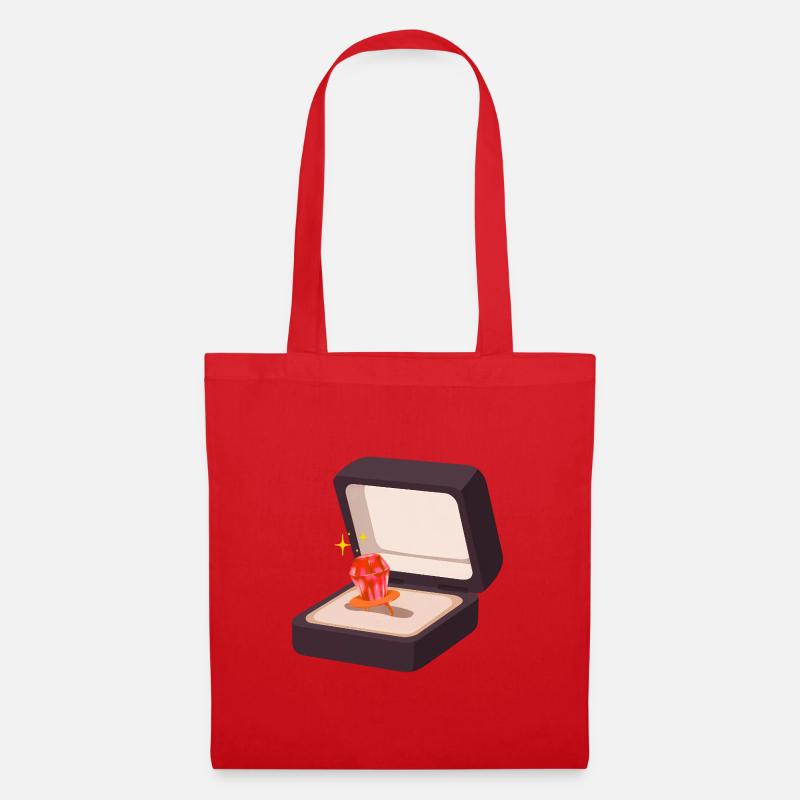 Candy Ring Proposal Engagement Marry Wedding - Tote Bag - red