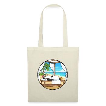 Beach Spa Penguin Animal Relaxing Art - Tote Bag - red - Front