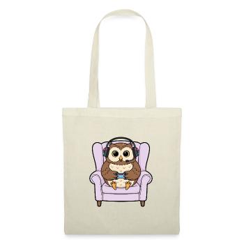 Gamer Owl Bird Playing Video Games Art - Tote Bag - red - Front