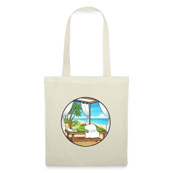 Beach Spa Frog Amphibian Relaxing Art - Tote Bag - red - Front
