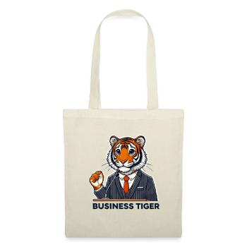 Business Tiger im Anzug - Stoffbeutel - Rot - Vorne
