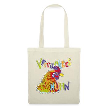 Fans de poulet - Coq - Coq - Poulet fleur - Bio - Sac en tissu - rouge - Devant
