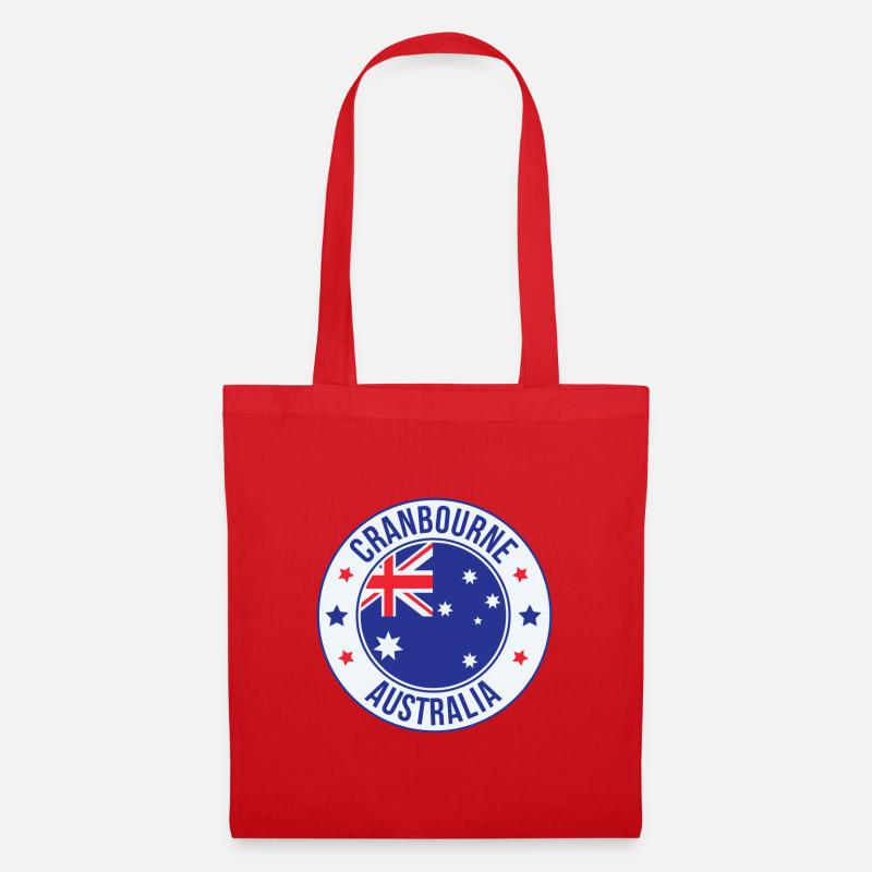 Cranbourne Australia Emblem - Tote Bag - red