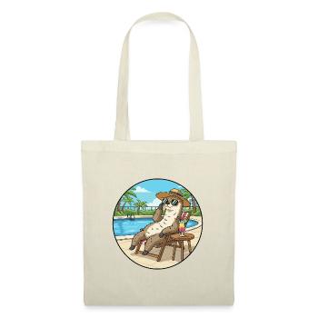 Summer Otter Animal Relaxing von Pool Art - Stoffbeutel - Rot - Vorne