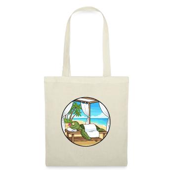 Beach Spa Turtle Animal Relaxing Art - Tote Bag - red - Front