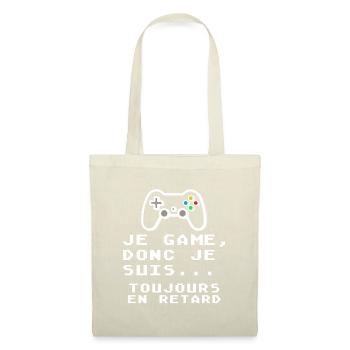 Je game toujours en retard - humour geek - Sac en tissu - rouge - Devant