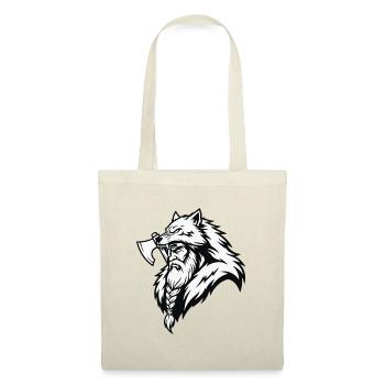 Wikinger-Ulfhednar-Krieger-Wolf-Berserker-Maskottchen - Stoffbeutel - Rot - Vorne