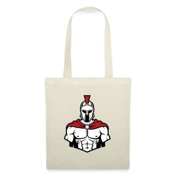 Spartan Face Bodybuilding Krieger-Maskottchen - Stoffbeutel - Rot - Vorne