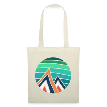 Turquoise Circle Mountains - Tote Bag - red - Front