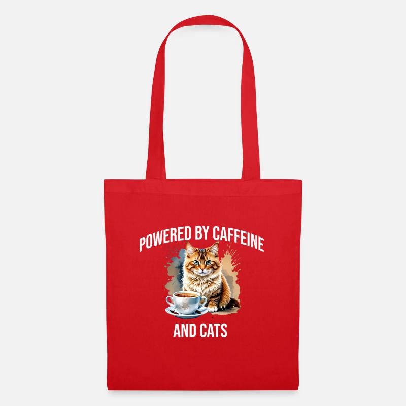 KatzenKaffee Powerdesign - Tote Bag - red