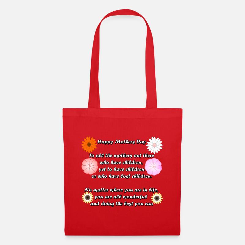 Happy_Mothers_Day - Stoffbeutel - Rot