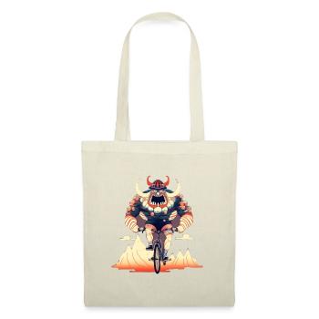 Viking Monster on Mountain Bike - Tote Bag - red - Front