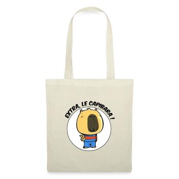 Extra, le capibara - Sac en tissu - rouge - Devant