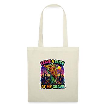 Zombie slice of pizza at the grave - Tote Bag - red - Front