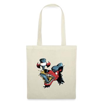 Wolf and flying beer - Tote Bag - red - Front