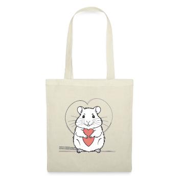 Heart Hamster Love Design - Sac en tissu - rouge - Devant