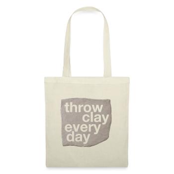 Throw Clay Every Day - Pottery & Ceramic - Tote Bag - red - Front