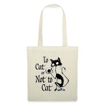 "To Cat or Not To Cat" Funny Cat Hamlet meme  - Tote Bag - red - Front