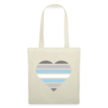 Pride Flag Heart · Demiboy - Stoffbeutel - Rot - Vorne
