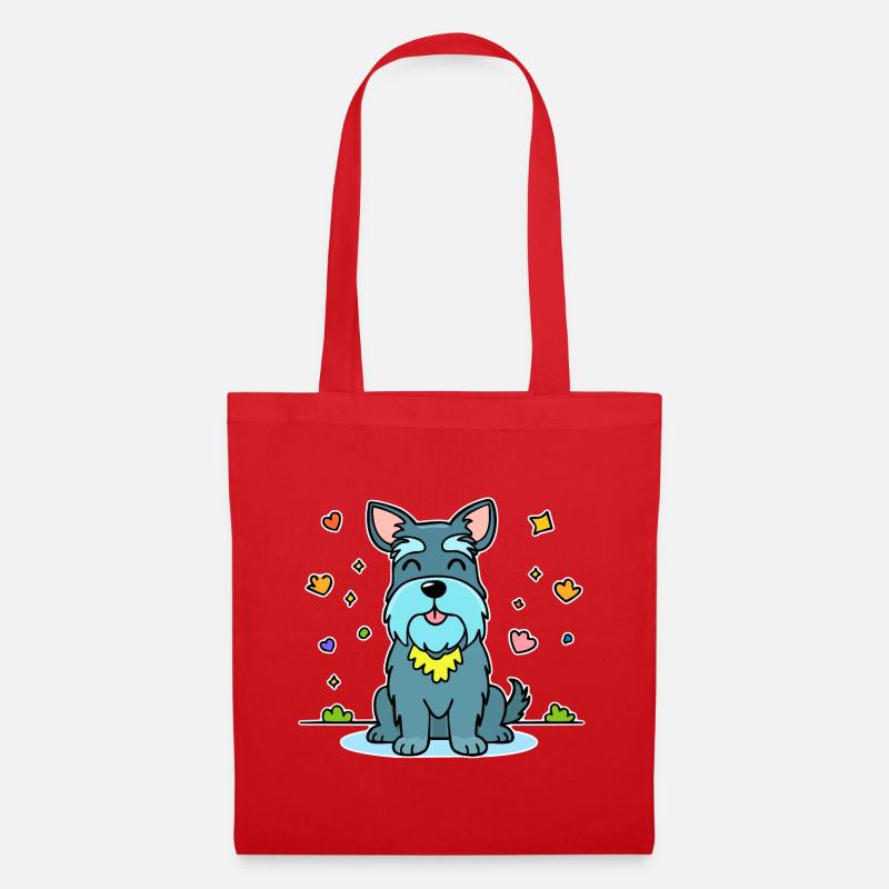 Miniature Schnauzer (comic) - Tote Bag - red