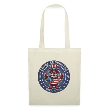 Patriotic USA Bulldog Soutien fidèle 1776 - Sac en tissu - rouge - Devant