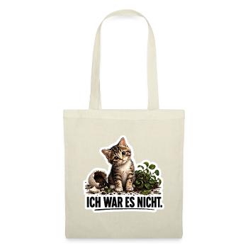 Ich war es nicht – Süße Katze Chaos lustiger Spruc - Stoffbeutel - Rot - Vorne