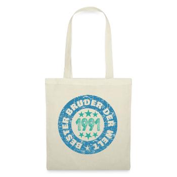 Round Retro Stamp 1991 - Tote Bag - red - Front