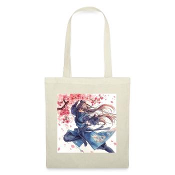 Cherry Blossom Ninja in Lightning Attack - Tote Bag - red - Front