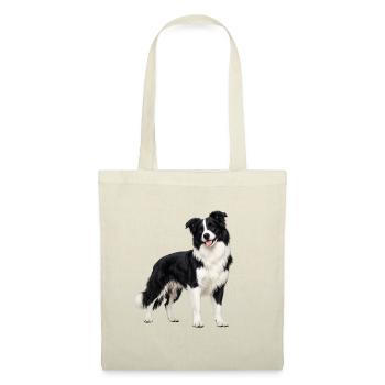 Black and White Border Collie - Tote Bag - red - Front