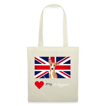 LUVMYWHIPPET (White text, Vibrant) - Tote Bag - red - Front