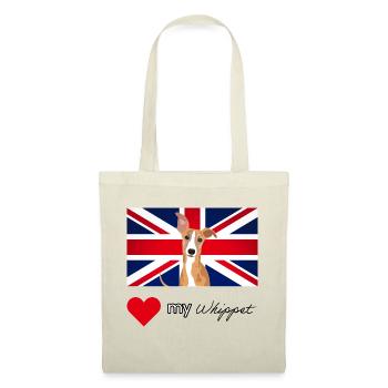 LUVMYWHIPPET (Black text, Vibrant) - Tote Bag - red - Front
