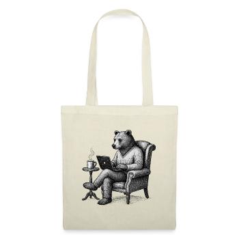Bear CEO Laptop Lounge - Stoffbeutel - Rot - Vorne