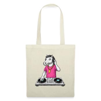 DJ Horse in Pink Tee - Tote Bag - red - Front