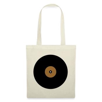 Vinyl Record Circle Text Box Base - Tote Bag - red - Front
