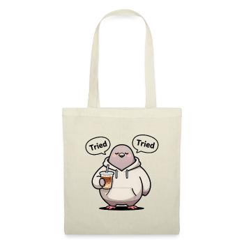 Pigeon Chubby “I Tried” - Tote Bag - red - Front