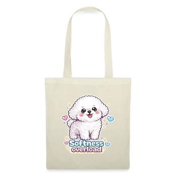 Softness Overload - Cute Bichon Dog Design - Stoffbeutel - Rot - Vorne