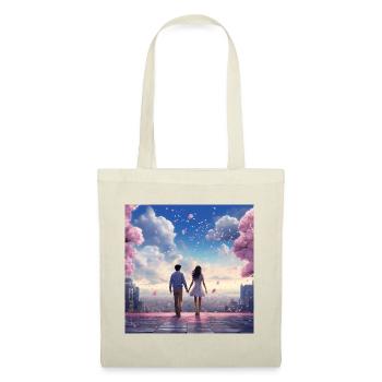 Heart sound in the cherry blossom light - Tote Bag - red - Front