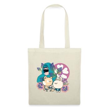 Anime Group in Mask with Cochlear Implant Art - Tote Bag - red - Front