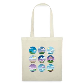 Circular Landscapes Day Night Collection - Tote Bag - red - Front
