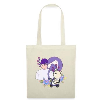 Onigiri Snack & Bear sur scooter de mobilité - Sac en tissu - rouge - Devant